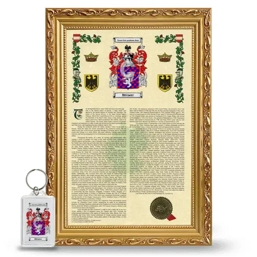 Bittnerr Framed Armorial History and Keychain - Gold