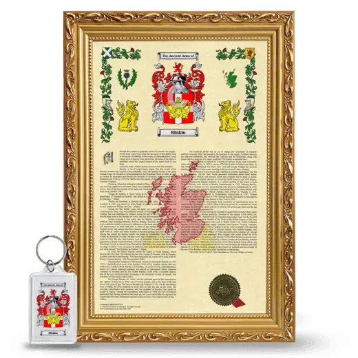 Blinkin Framed Armorial History and Keychain - Gold