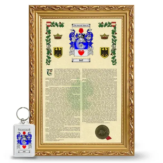 Boff Framed Armorial History and Keychain - Gold