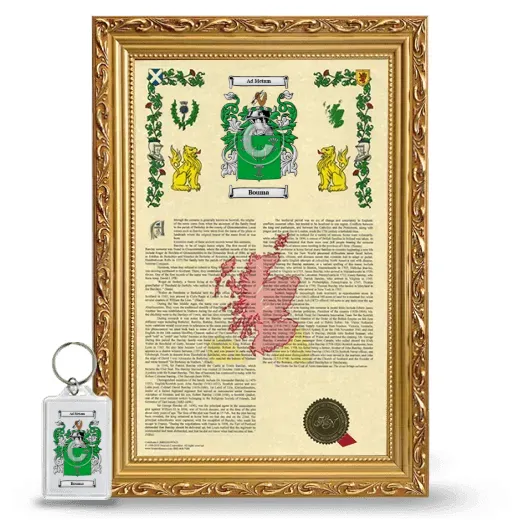Bouma Framed Armorial History and Keychain - Gold