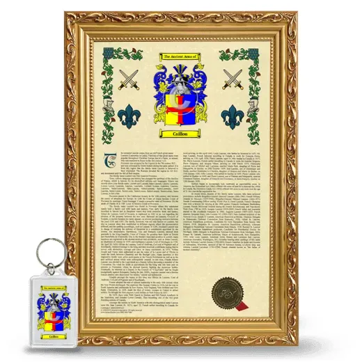 Caillou Framed Armorial History and Keychain - Gold