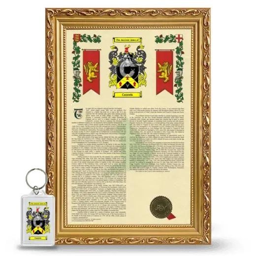 Canteis Framed Armorial History and Keychain - Gold