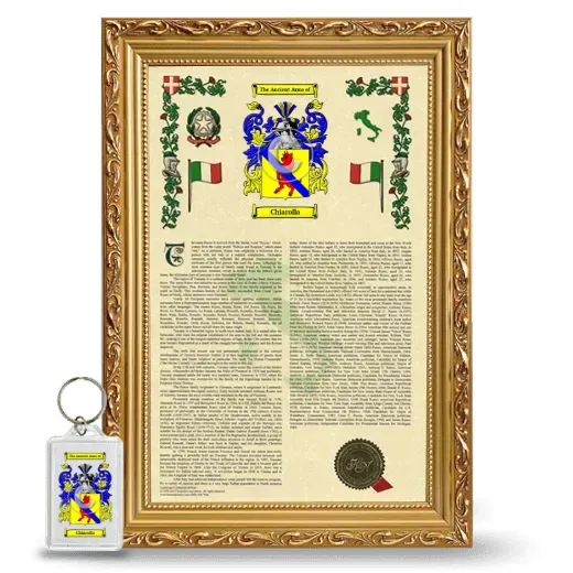 Chiarolla Framed Armorial History and Keychain - Gold