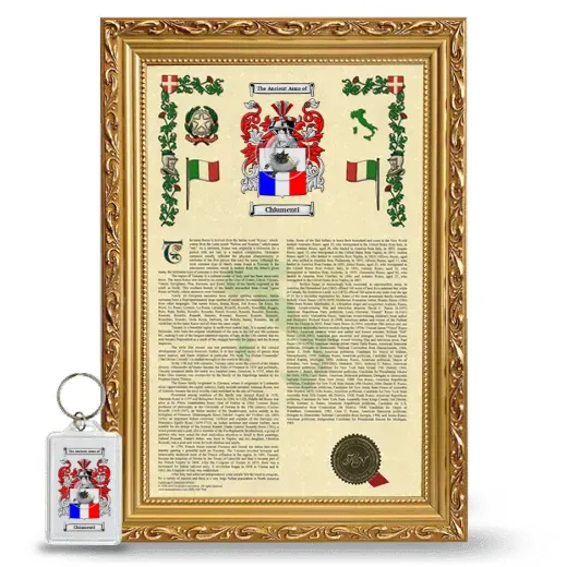 Chiumenti Framed Armorial History and Keychain - Gold