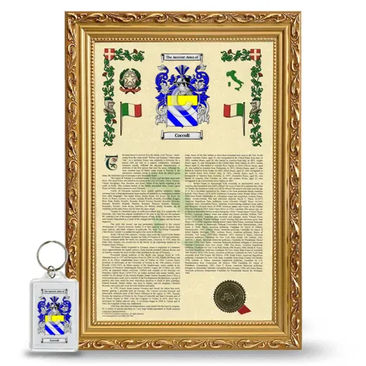 Coccoli Framed Armorial History and Keychain - Gold