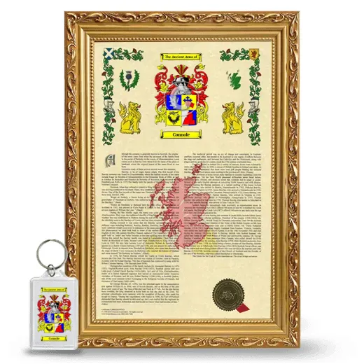 Connole Framed Armorial History and Keychain - Gold