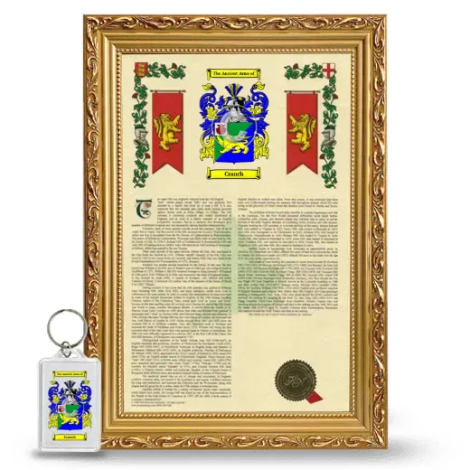 Cranch Framed Armorial History and Keychain - Gold