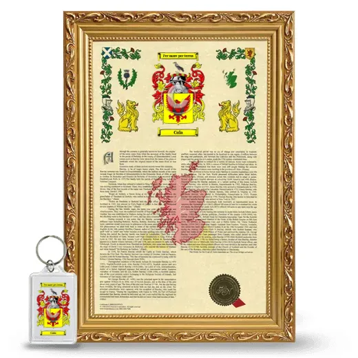Cula Framed Armorial History and Keychain - Gold