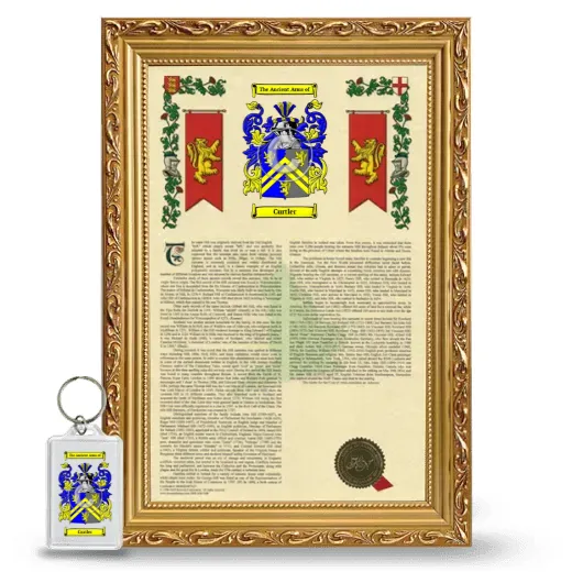 Curtler Framed Armorial History and Keychain - Gold