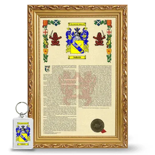 Dalkeith Framed Armorial History and Keychain - Gold