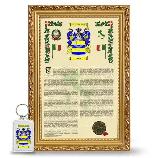 Dalle Framed Armorial History and Keychain - Gold