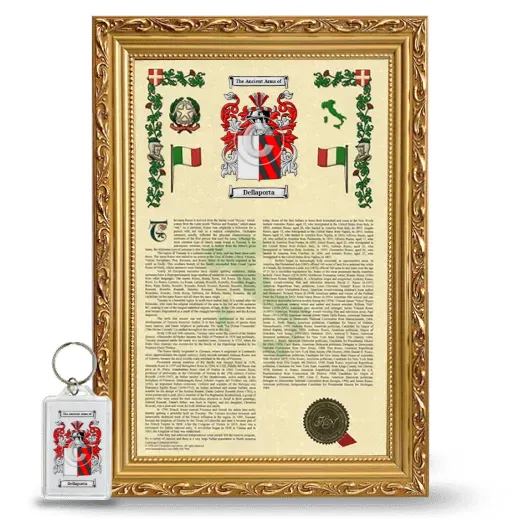 Dellaporta Framed Armorial History and Keychain - Gold
