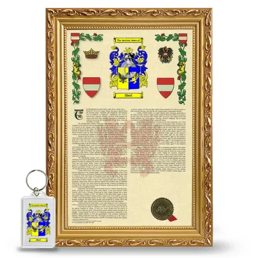 Eberl Framed Armorial History and Keychain - Gold