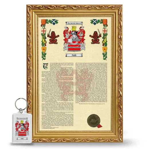 Esply Framed Armorial History and Keychain - Gold