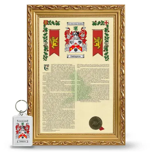 Fairingston Framed Armorial History and Keychain - Gold