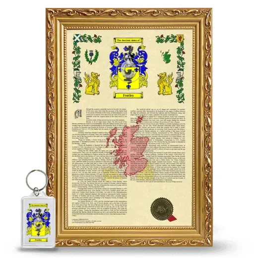 Featley Framed Armorial History and Keychain - Gold