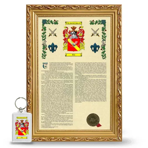 Fes Framed Armorial History and Keychain - Gold
