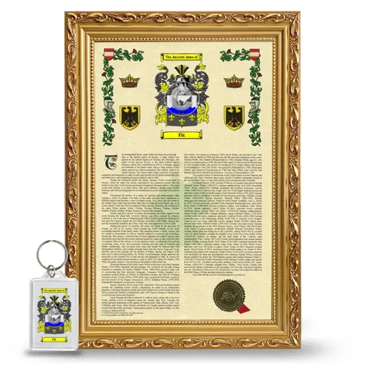 Fix Framed Armorial History and Keychain - Gold