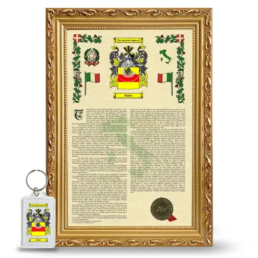 Forte Framed Armorial History and Keychain - Gold
