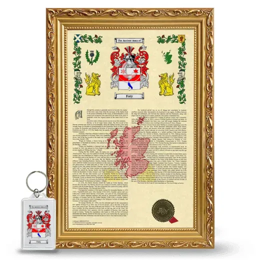Foty Framed Armorial History and Keychain - Gold