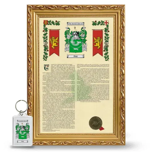 Fray Framed Armorial History and Keychain - Gold