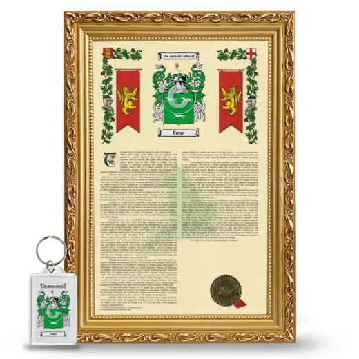 Fraye Framed Armorial History and Keychain - Gold