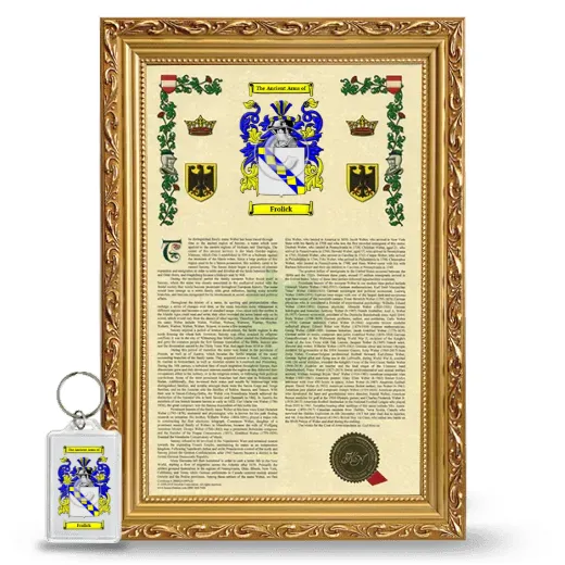 Frolick Framed Armorial History and Keychain - Gold