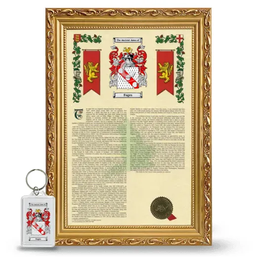 Fuges Framed Armorial History and Keychain - Gold