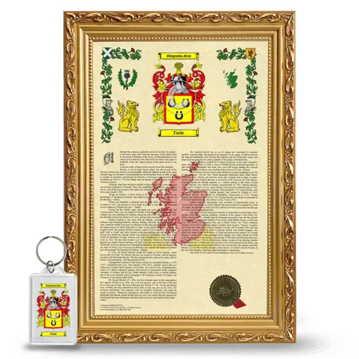Furie Framed Armorial History and Keychain - Gold