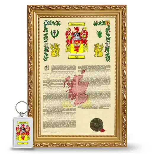 Fyfe Framed Armorial History and Keychain - Gold