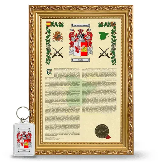Golla Framed Armorial History and Keychain - Gold