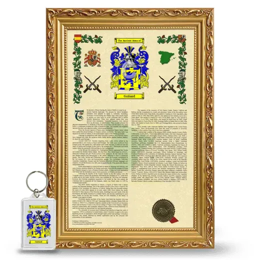 Guitard Framed Armorial History and Keychain - Gold