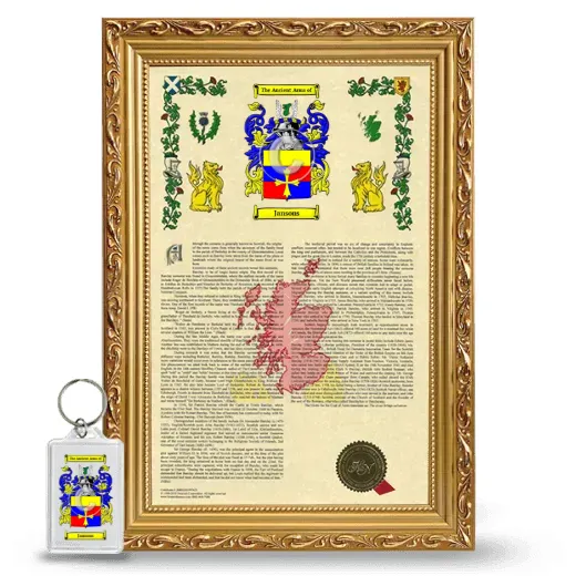 Jansons Framed Armorial History and Keychain - Gold
