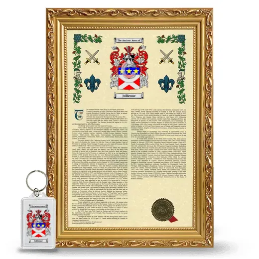 Jullienne Framed Armorial History and Keychain - Gold