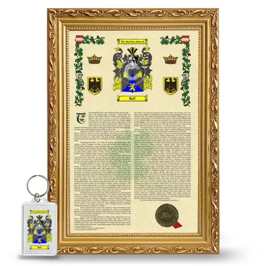 Kaif Framed Armorial History and Keychain - Gold