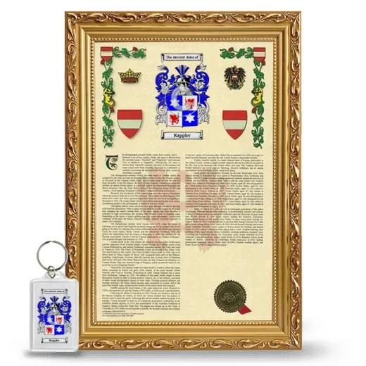 Kappler Framed Armorial History and Keychain - Gold