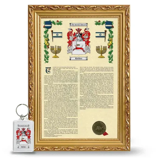 Kirchen Framed Armorial History and Keychain - Gold