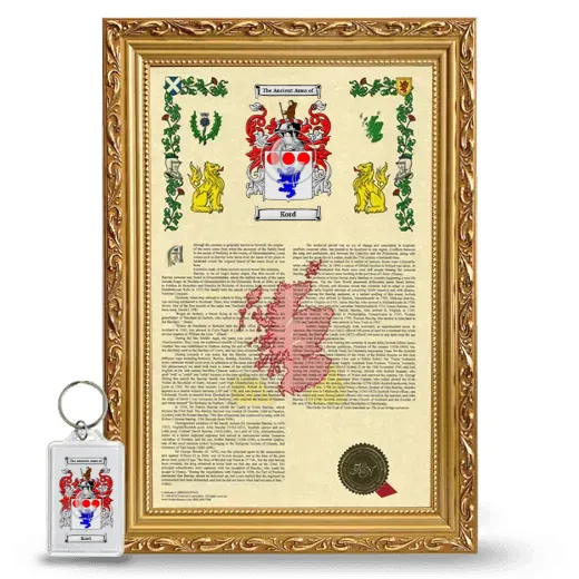 Kord Framed Armorial History and Keychain - Gold