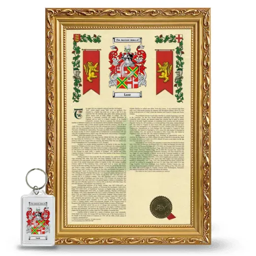 Lant Framed Armorial History and Keychain - Gold