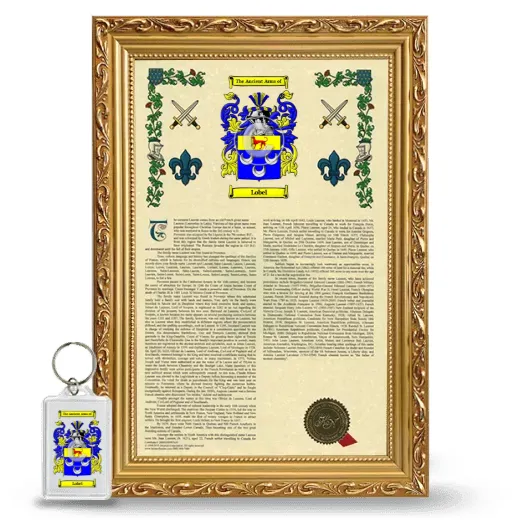 Lobel Framed Armorial History and Keychain - Gold