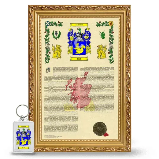 Lurk Framed Armorial History and Keychain - Gold
