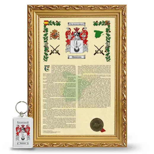 Matarazzo Framed Armorial History and Keychain - Gold
