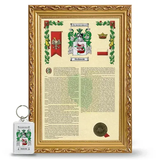 Matkowski Framed Armorial History and Keychain - Gold