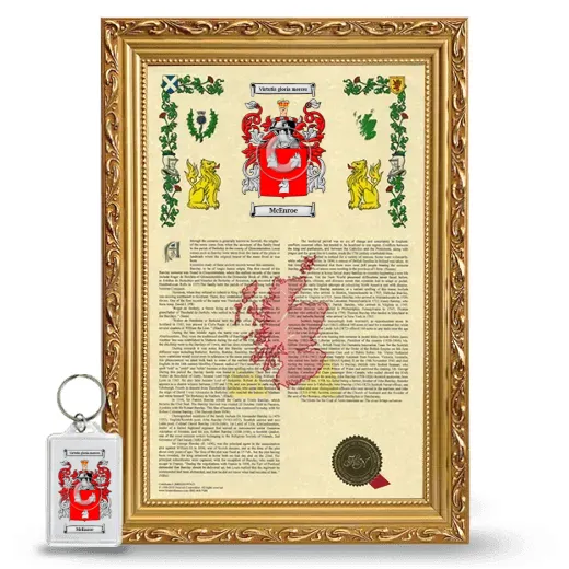 McEnroe Framed Armorial History and Keychain - Gold