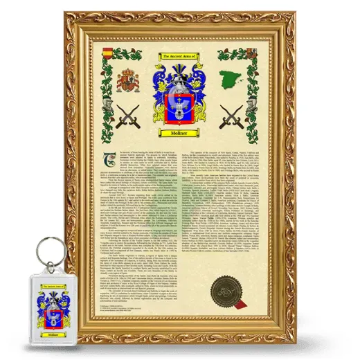 Moliner Framed Armorial History and Keychain - Gold