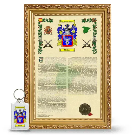 Molinos Framed Armorial History and Keychain - Gold