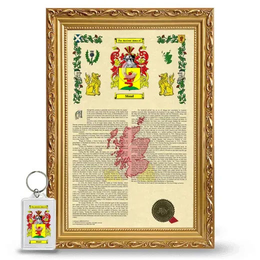 Mond Framed Armorial History and Keychain - Gold