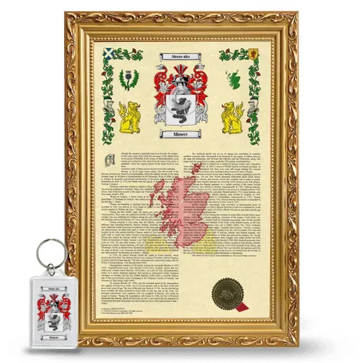 Mowet Framed Armorial History and Keychain - Gold
