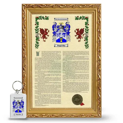 Muggeridge Framed Armorial History and Keychain - Gold