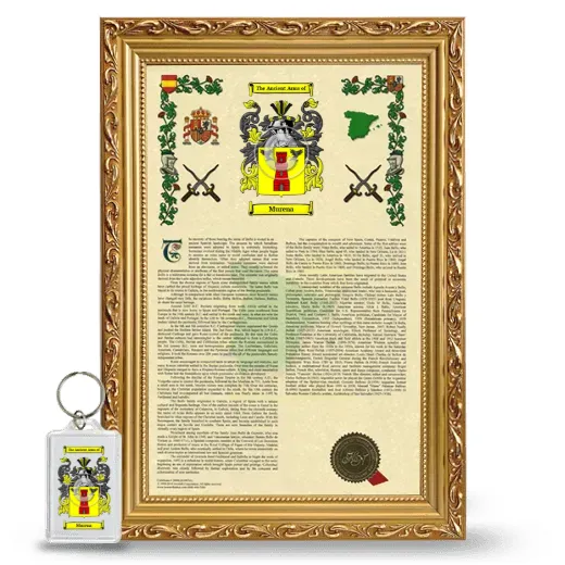 Murena Framed Armorial History and Keychain - Gold